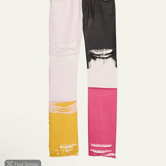 Helmut Lang Low Rise Straight Jeans Cream Muti Jeans - Picture 4 of 16